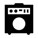 Audio-Verstärker-Icon für professionelle Musik- und Soundproduktion