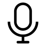 Studio-Mikrofon-Icon für Recording und Vocal-Produktion